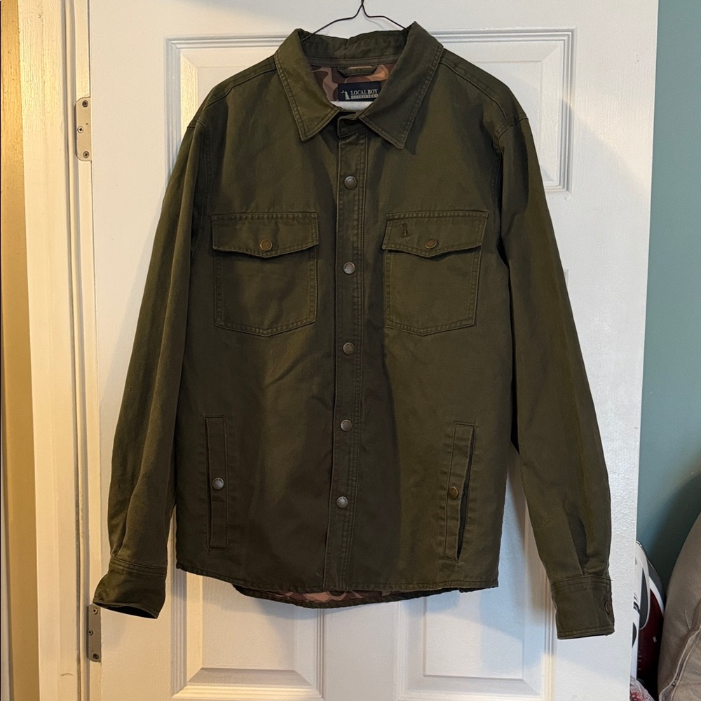 Local Boy Men's Classic Olive Shirt Jacket